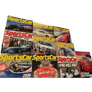 SportsCar SCCA Magazine Lot 2006 10 Issues Jan-Aug Oct Nov Motorsports Racing